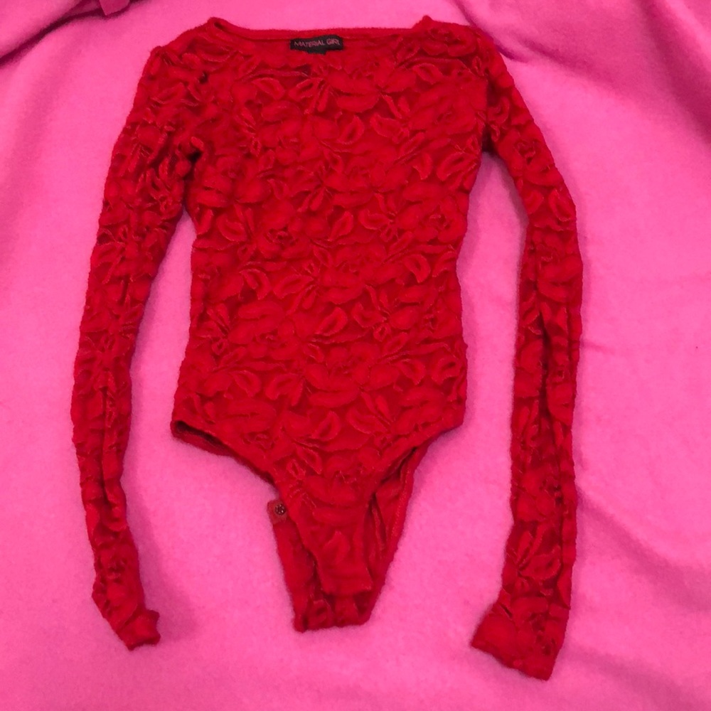 Red Lacey one piece